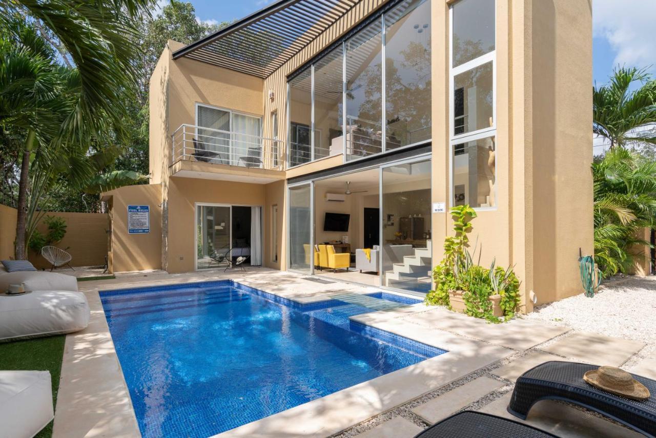 Tulum Private Modern Villa-Pool Beds-Ac-Internet-Parking-Grill Bagian luar foto